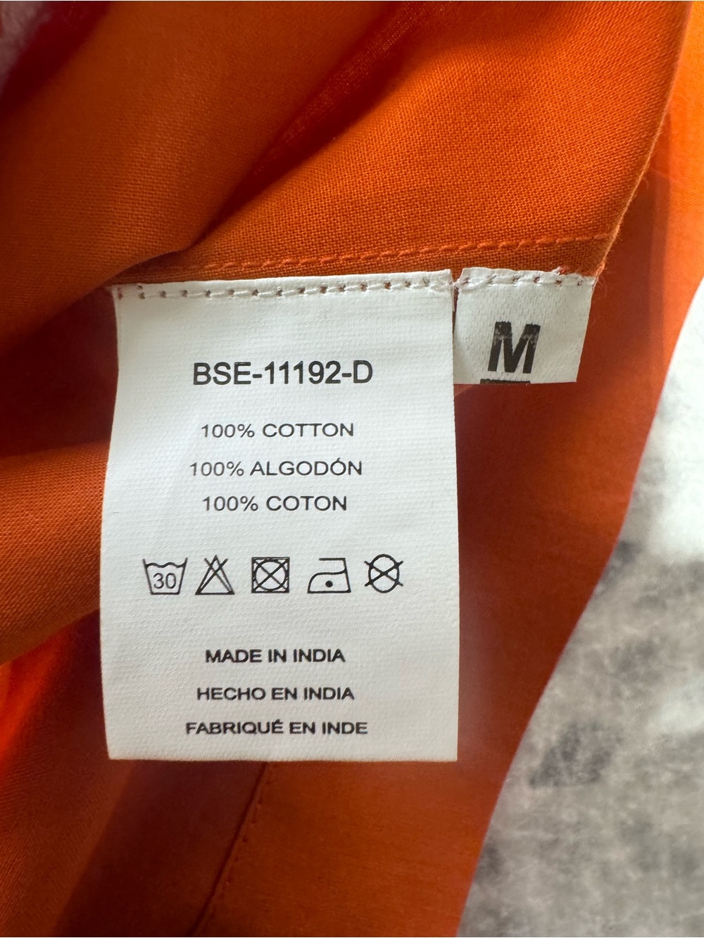 Bohera Orange Embroidered Cotton Midi Dress Medium Designed in Italy Summer - Picture 4 of 5